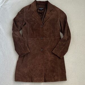 Rampage Chocolate Suede Trench Coat